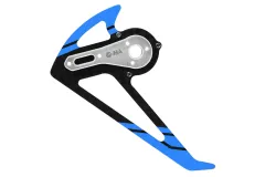 L-MA Precision Tuning Aluminium CFK Seitenleitwerk mit Heckmotorschutz in silber für OMPHobby M2 EVO