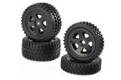 Tamiya RC Tuning für DT03 All Terrain Räder 2WD in schwarz 4Stück