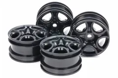 Tamiya RC Ersatzteile MF01X Felgen 5-Speichen in schwarz 4Stück