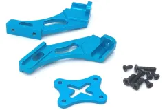 MBW RC CAR Tuningteile für RC Auto Mini Cito und DF Z06 Buggy Heckspoilerhalterung aus Aluminium in blau