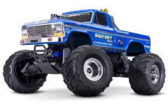 Traxxas BIGFOOT blau No.1 1/10 2WD Monster-Truck RTR Brushed mit HD Teilen (Heavy-Duty) mit Akku und 4A USB-C-Lader