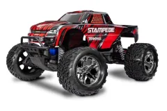 Traxxas Stampede rot 1/10 Monster-Truck RTR Brushed mit HD Teilen (Heavy-Duty) mit Akku und 4A USB-C-Lader