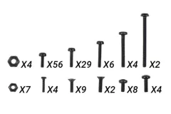 FuriTek Ersatzteile Schrauben Set für FX118 Fury Wagon, CR-18P Rushmore und T-Hunter