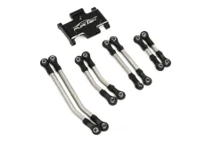 FuriTek Tuningteile Stahl-Link-Set mit Alu-Skid-Platte für FX118 Fury Wagon, CR-18P Rushmore und T-Hunter