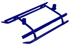 Amewi EC-135 Ersatzteil Landegestell blau Alpine Air Ambulanz