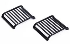 MBW RC CAR Tuningteile für TRX4 1/10 Defender Frontscheinwerfer-Gitter aus Metall in schwarz