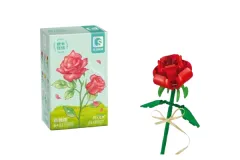 Sembo Klemmbausteine Blumen - Rose in Rot - 78 Teile