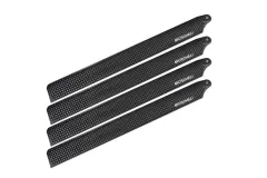 Microheli Hauptrotorblätter 205mm 4Blatt Satz aus Carbon Faser für Blade 230S und V2