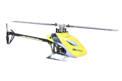 OMPHobby M2 EVO MK2 Heli in gelb mit OFS3 FBL System mit Anschluss für ELRS, CRSF, Tracer, S-BUS und DSMX, BNF