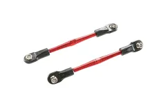 Traxxas Tuning Gewindestangen aus Aluminium in rot 59mm mit Kugelpfannen 2Stück für Ford Raptor, Fiesta, Rustler und Slash 1/10