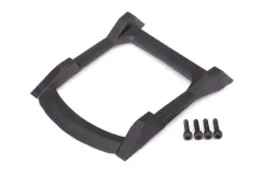 Traxxas Ersatzteile Dach-Schutzplatte mit Schrauben in schwarz für Rustler 1/10