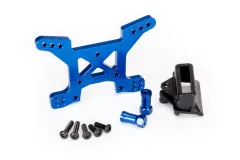 Traxxas Tuning Dämpferbrücke aus 7075-T6 Aluminium in blau vorne für Rustler 1/10