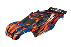 Traxxas Tuning Karosserie in orange mit Aufkleber für Rustler 1/10
