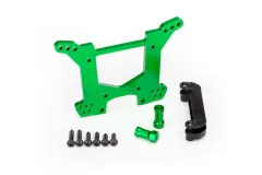 Traxxas Tuning Dämpferbrücke aus 7075-T6 Aluminium in grün hinten für Rustler 1/10