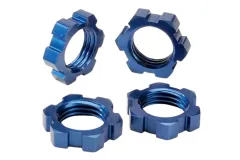 Traxxas Zubehör Radmuttern aus Aluminium 17mm in blau 4Stück für Bigfoot, Rustler, Slash und Stampede 1/10