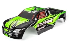 Traxxas Tuning Karosserie in grün mit Aufkleber für Stampede 1/10