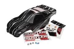 Traxxas Tuning Karosserie ProGraphix mit Aufkleber (benötigt Hintergrundlackierung) für Rustler VXL 1/10
