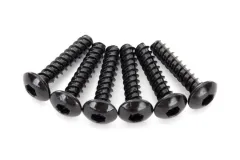 Traxxas Ersatzteile Rundkopfschrauben 2,6x12mm mit Innensechskant Selbstschneidend für TRX-4 1/10