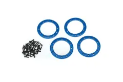 Traxxas Tuning Beadlock-Ring 2,2 aus Aluminium in blau 4Stück mit Schrauben (für Method 105 Felgen) für TRX-4 1/10