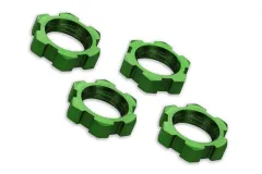 Traxxas Tuning Radmuttern verzahnt aus Aluminium in grün 17mm 4Stück für X-Maxx 1/7 und Funco 1/6