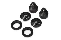 Traxxas Ersatzteile GTX Dämpfer-Kappen und Teller in schwarz 2Stück für X-Maxx 1/7