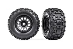 Traxxas Tuning Sledgehammer Reifen auf XRT Felgen in schwarz 2Stück für X-Maxx 1/7
