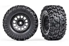 Traxxas Tuning Maxx AT Reifen auf XRT Felgen in schwarz 2Stück für X-Maxx 1/7