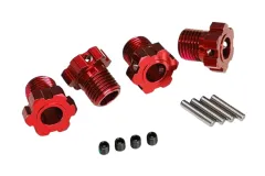 Traxxas Zubehör Radmitnehmer aus Aluminium in rot 17mm für MAXX 1/10