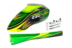 Microheli Airbrush Fiberglass Green Scratch Rumpf für Blade 230S, V2 und Smart