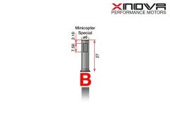 Xnova Ersatzteil Shaft/Welle für Brushless Motor 4030 Type B 6mm Welle mit 27mm Länge