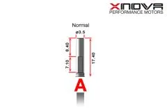 Xnova Ersatzteil Shaft/Welle für Brushless Motor 2618 Type A 3,50mm Welle mit 17,40mm Länge