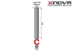 Xnova Ersatzteil Shaft/Welle für Brushless Motor 4535 Type C 8mm Welle mit 61mm Länge