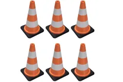 RC Scalezubehör 1/8 Verkehrskegel (Warnkegel) orange/weiß 5,7x5,7x9,3cm 6Stück