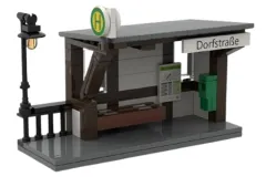 Stoneheap Klemmbausteine Historische Bushaltestelle - 124 Teile