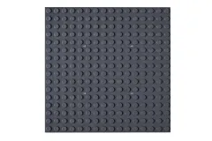 STS Grundplatte Dunkelgrau Unterbaubar 16x16 Noppen, 12,8cm x 12,8cm
