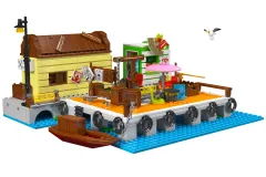 MouldKing Klemmbausteine Anlegesteg mit Pizzabude - 821 Teile