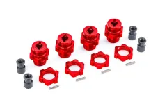 Traxxas Tuning Radmitnehmer 17mm mit Muttern in Rot für TRX9080 für Jato, Rustler, Slash und Stampede 1/10
