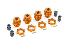 Traxxas Tuning Radmitnehmer 17mm mit Muttern in Orange für TRX9080 für Jato, Rustler, Slash und Stampede 1/10