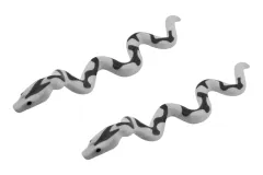 Klemmbausteine Tier Schlange in weiß mit Muster 2Stück