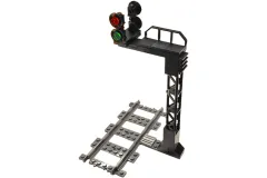 KBW Klemmbausteine Eisenbahnzubör Eisenbahn Signal Mast und einer geraden Schiene