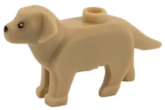 Klemmbausteine Tier Hundewelpe in hellbeige