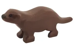 Klemmbausteine Tier Fischotter in braun