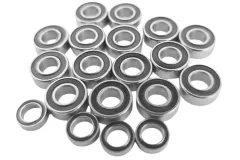 HSP Kugellagersatz mit Gummidichtung, geölt, rostfrei 19Stück für Traxxas 2WD Bandit, Rustler und Stampede 1/10