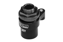 GPM Tuning Servosaver-Set aus Aluminium in schwarz mit 25T Servohebel für Traxxas Mini-Maxx 1/16