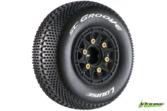Louise Reifen SC-Groove soft auf Felge in schwarz 12-14-17mm 2Stück für Traxxas Slash 1/10