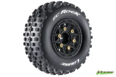 Louise Reifen SC-Rock soft auf Felge in schwarz 12-14-17mm 2Stück für Traxxas Slash 1/10