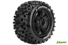 Louise Reifen X-Uphill MFT-Reifen soft auf Felge in schwarz 24mm 2Stück für Traxxas X-MAXX 1/7