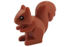 Klemmbausteine Tier Eichhörnchen essend in braun
