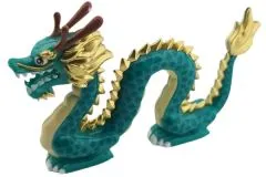 Klemmbausteine Chinesischer Drache in türkis-blau / gold
