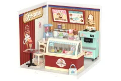 Lasercut Kunststoff Bausatz Standmodell DIY Miniature Haus Super Creator Serie Geschmackvolles Eis - 144 Teile